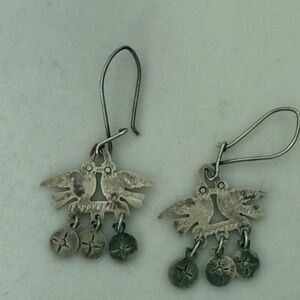 Sterling Silver Dangle Bird Earrings